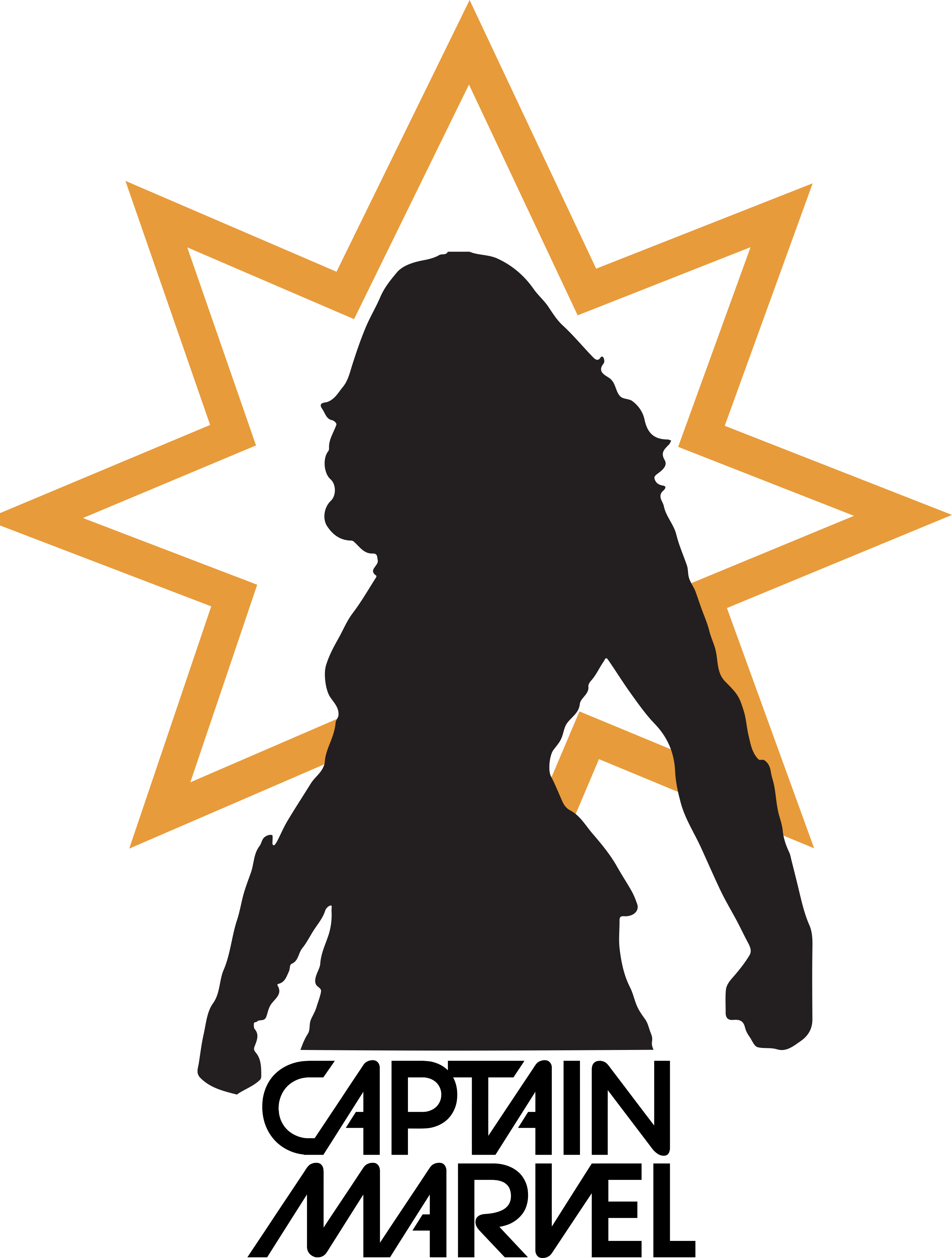 Captain Marvel 11 Svg Line Art Free Vectors